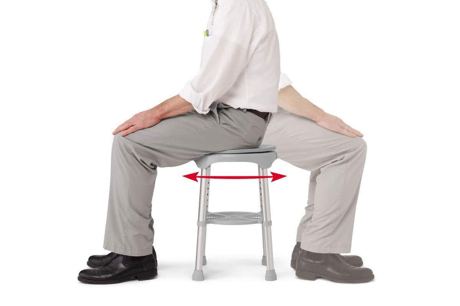 Medline Durable Lightweight 360 Swivel Shower Stool - Supports 300 lbs