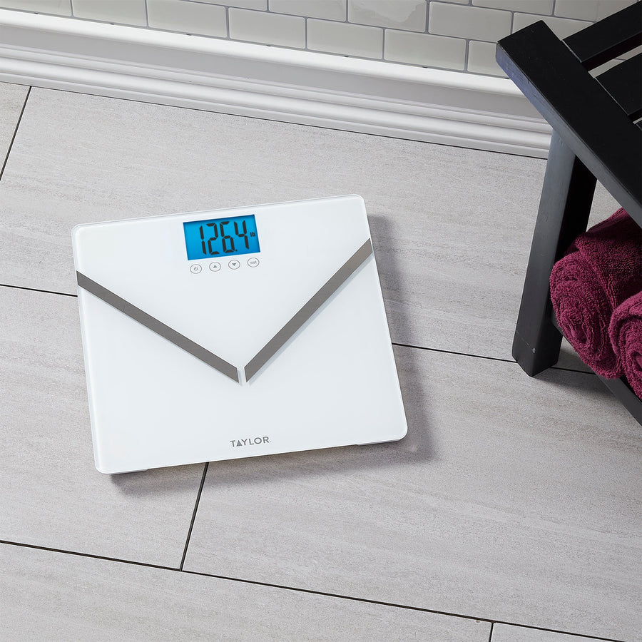 Body Composition Glass Scale with 8 User Recognition, White