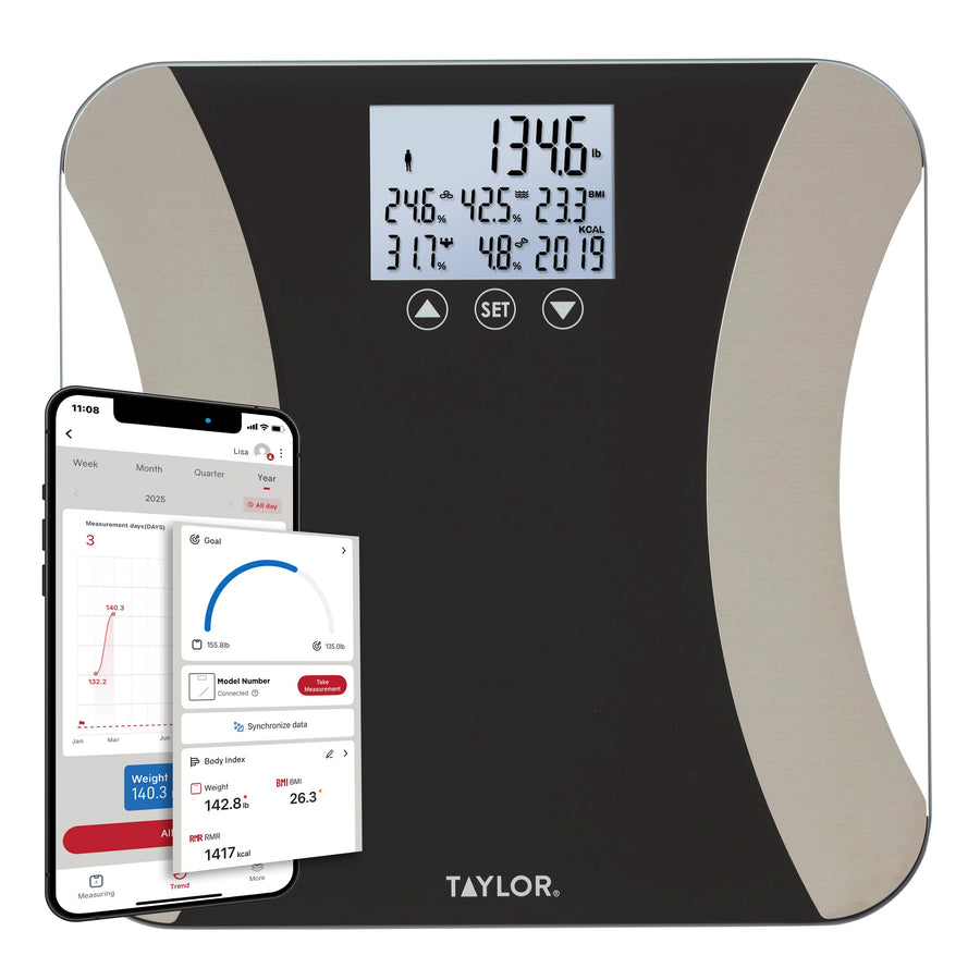 Body Composition Smart Scale w/Precision Hub App, Black