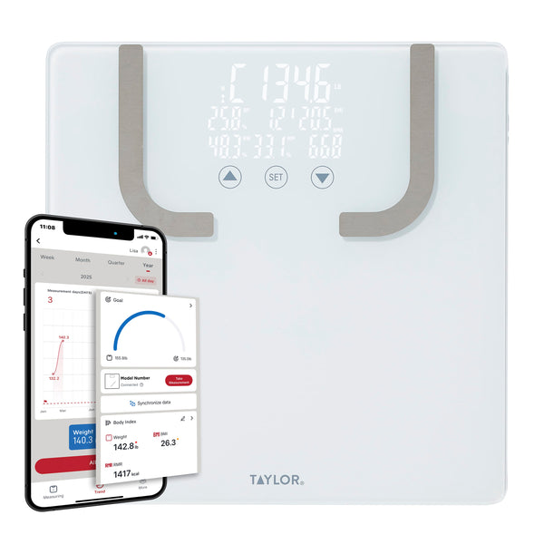 Smart Body Composition Scale with Quick-view display and Precision Hub App