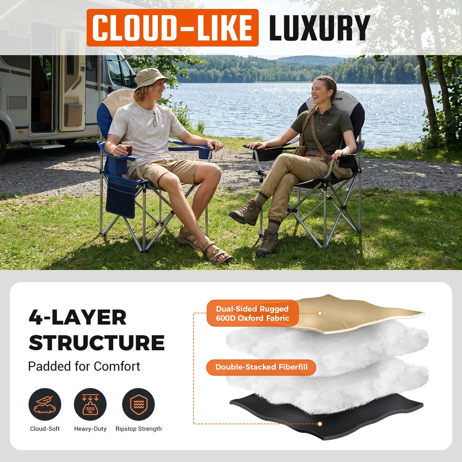 KingCamp Lumbar Support Oversized Camping Chair