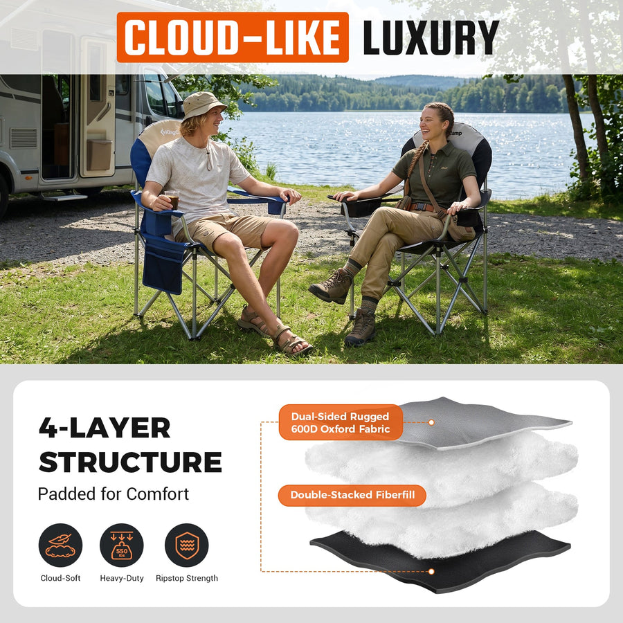 KingCamp Lumbar Support Oversized Camping Chair