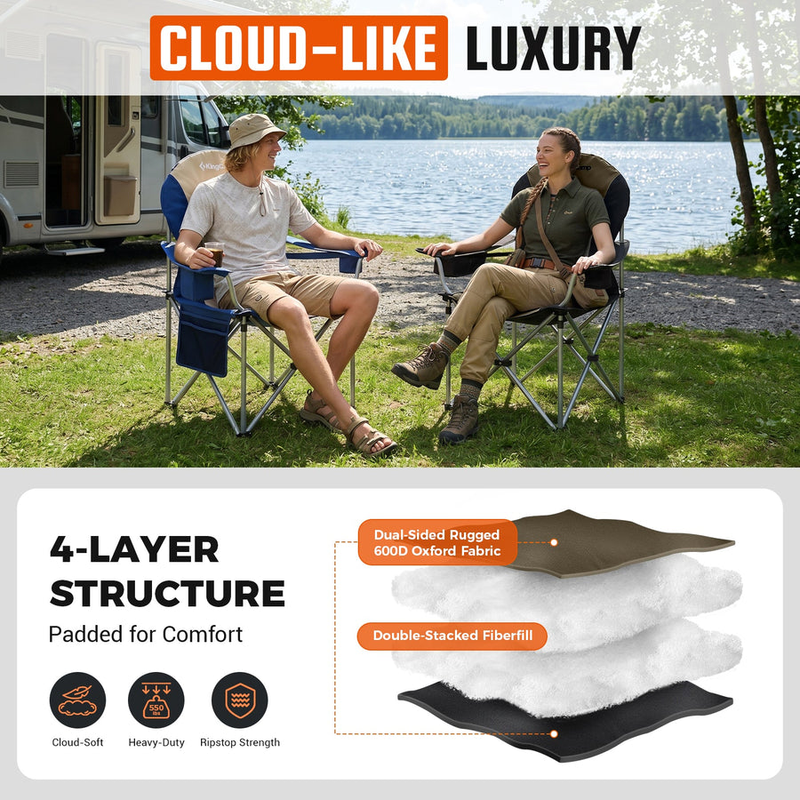 KingCamp Lumbar Support Oversized Camping Chair