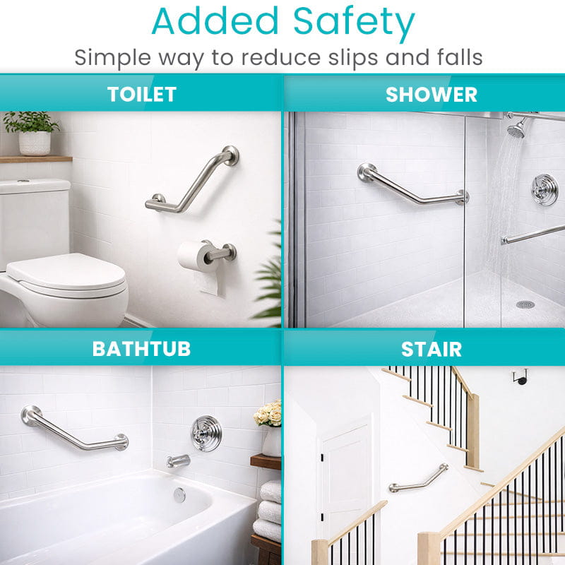 Angled Metal Grab Bar