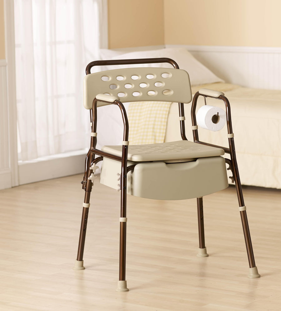 Medline Bedside Commode with Microban Antimicrobial Ptotection