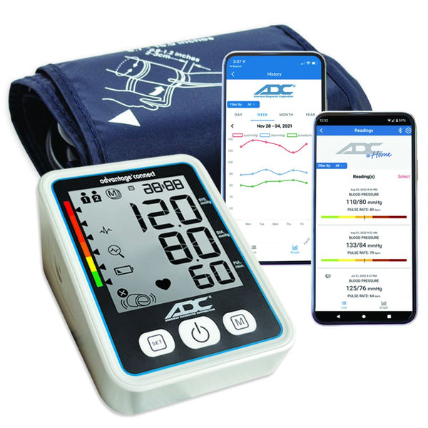 Advantage Connect Automatic Digital BP Monitor with Bluetooth, Adult Cuff 8.7in to 16.5in