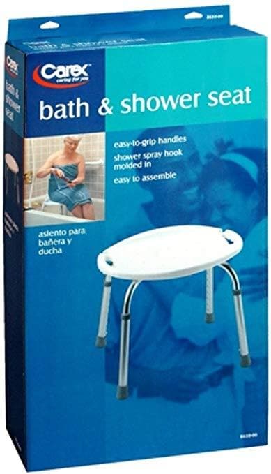 Carex Adjustable Bath and Shower Seat – Height Adjustable Shower Stool