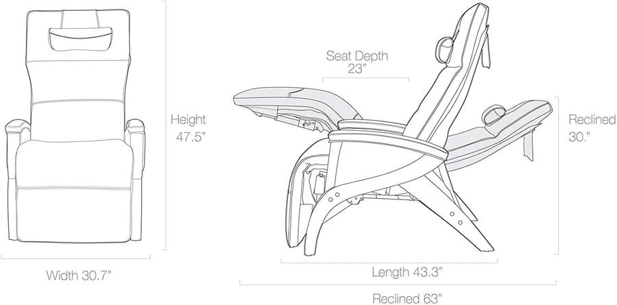 Svago ZGR Newton SV-630 Dual Power Infinite Position Zero Anti Gravity Recliner Chair with Heat and Air Massage
