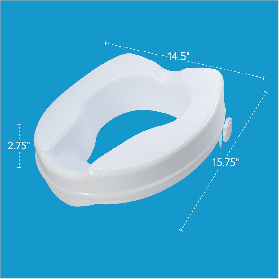 Carex Safe-Lock 2-inch Raised Toilet Seat