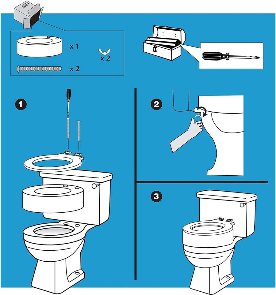 Carex Toilet Seat Elevator - For Standard Sized Seats