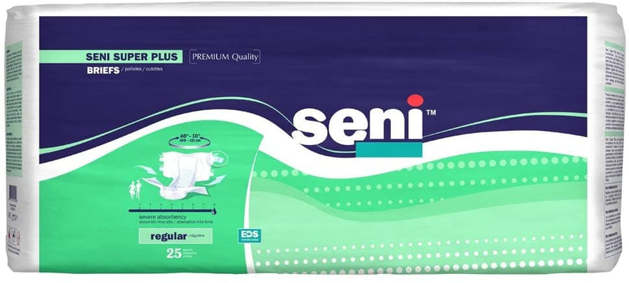 Seni Super Plus Premium Quality Unisex Briefs- Heavy Absorbency - Case of 75