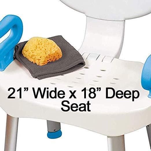Carex Folding Portable Premium Shower Chair with Backrest & Handles