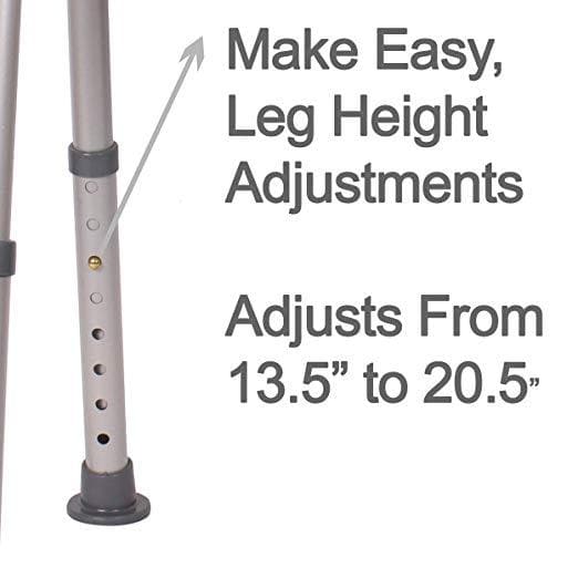 Carex Adjustable Bath and Shower Seat – Height Adjustable Shower Stool