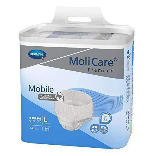 MoliCare Premium Mobile Adult Unisex Underwear - Moderate Absorbency Case of 56