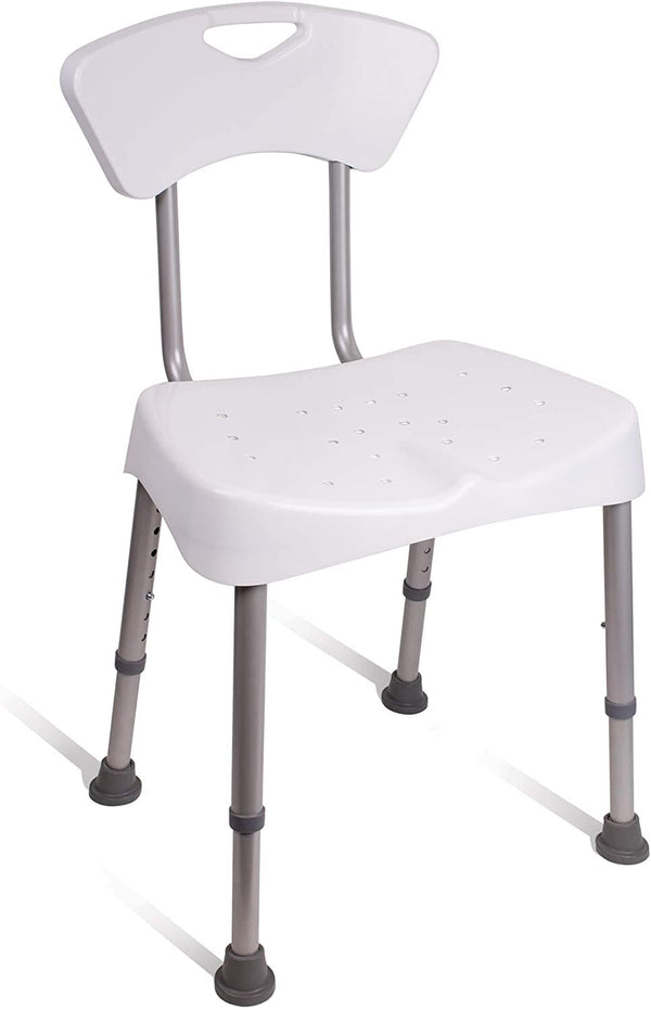 Carex Shower Chair and Bath Seat With Back For Elderly, Handicap, and Disabled