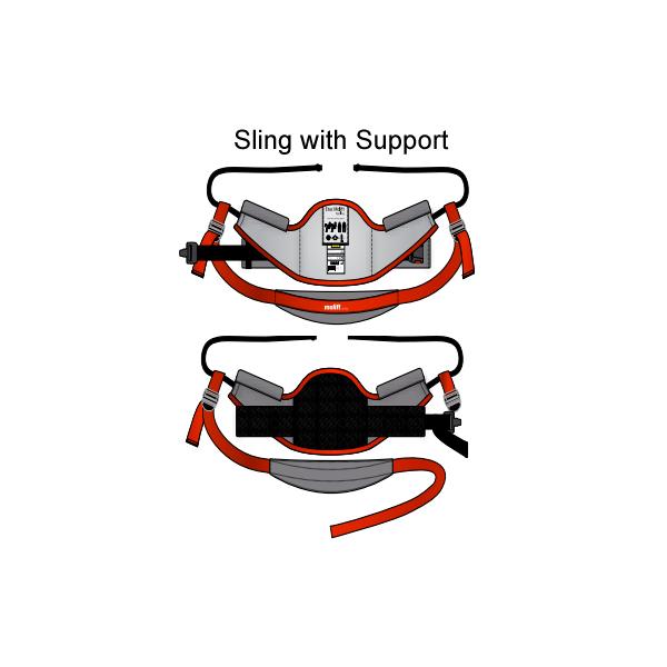Molift RgoSling Padded StandUp Sling with Removable Support