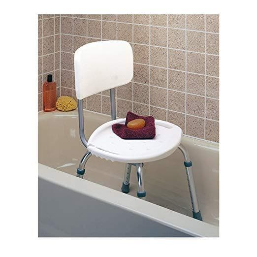 Carex Bath and Shower Seat with Back- Lightweight & Height Adjustable