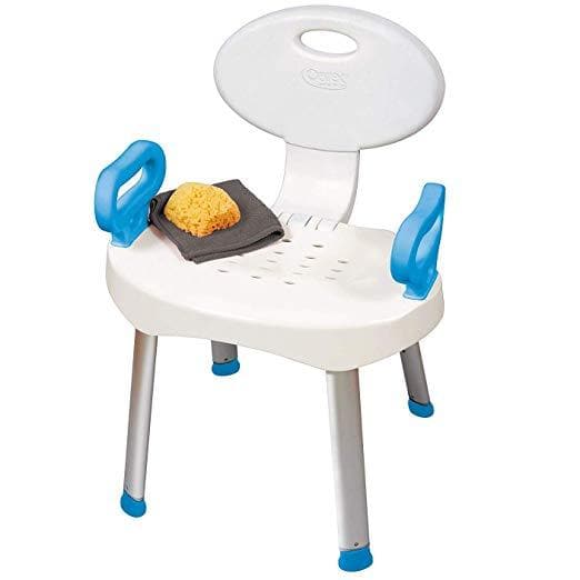 Carex Folding Portable Premium Shower Chair with Backrest & Handles