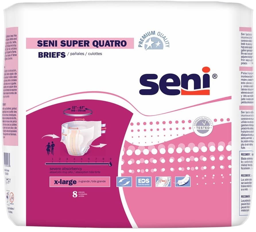 Seni Super Quatro Premium Quality Unisex Briefs - Severe Absorbency