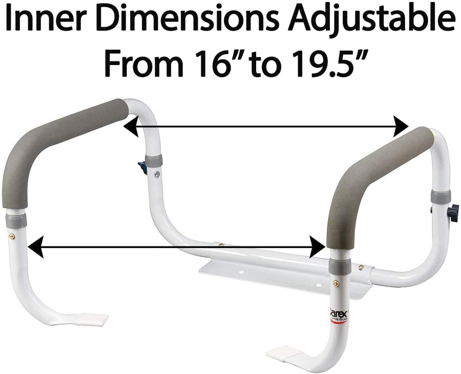 Carex Toilet Safety Frame with Adjustable Width - Easy Installation