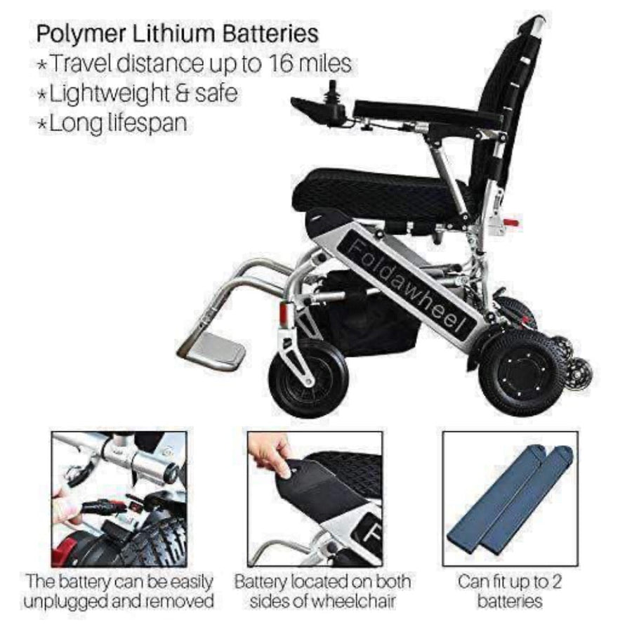 Foldawheel Electric Extreme Lightweight Folding Power Chair - Only 46 lbs