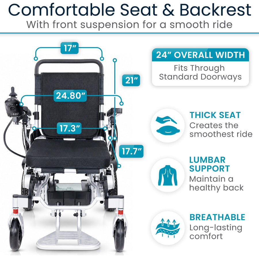 Power Wheelchair - Foldable Long Range Transport Aid