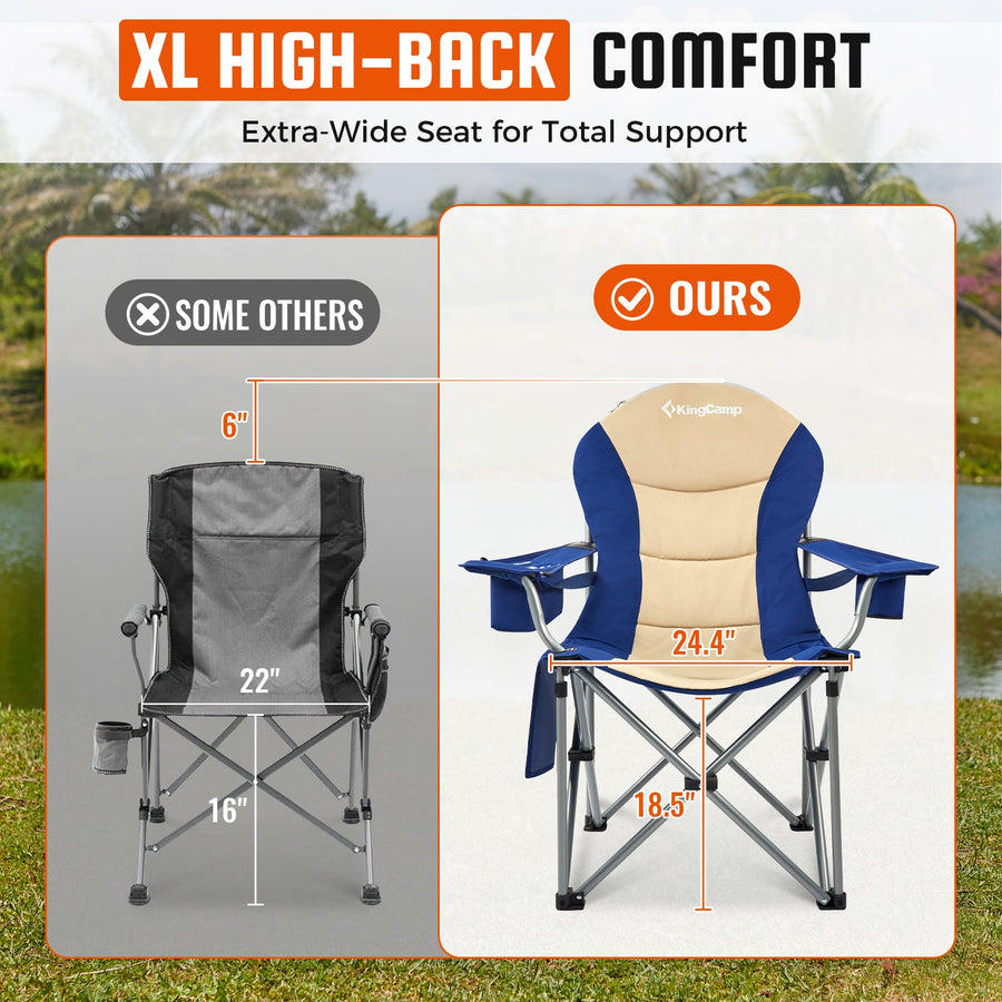 KingCamp Lumbar Support Oversized Camping Chair