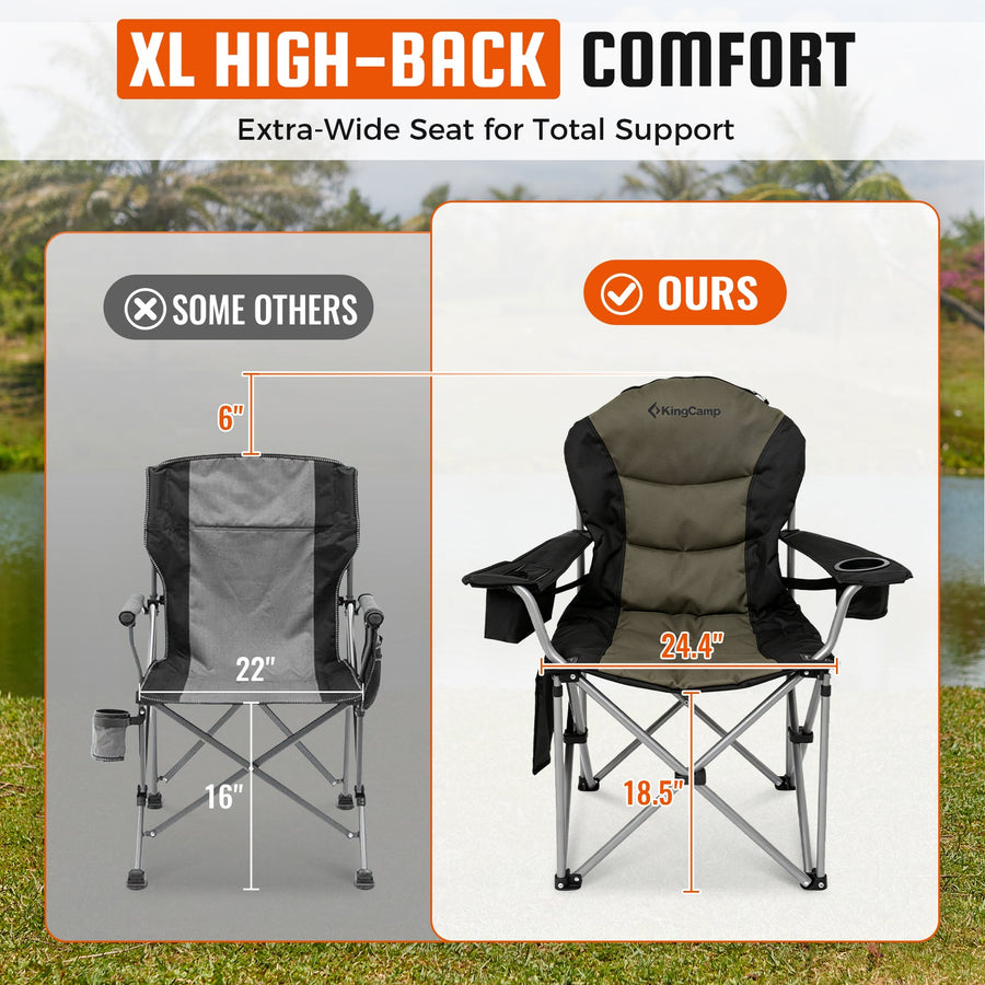 KingCamp Lumbar Support Oversized Camping Chair