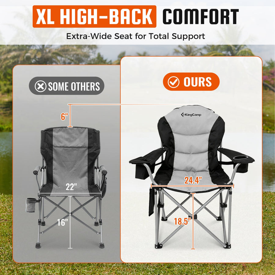 KingCamp Lumbar Support Oversized Camping Chair