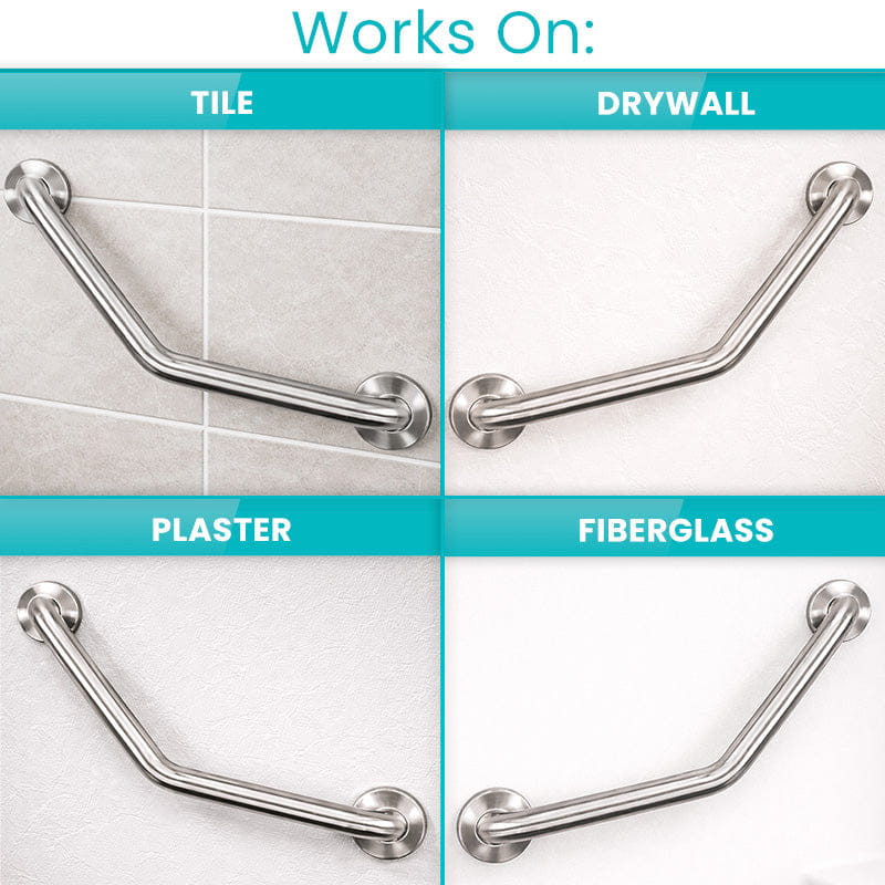 Angled Metal Grab Bar