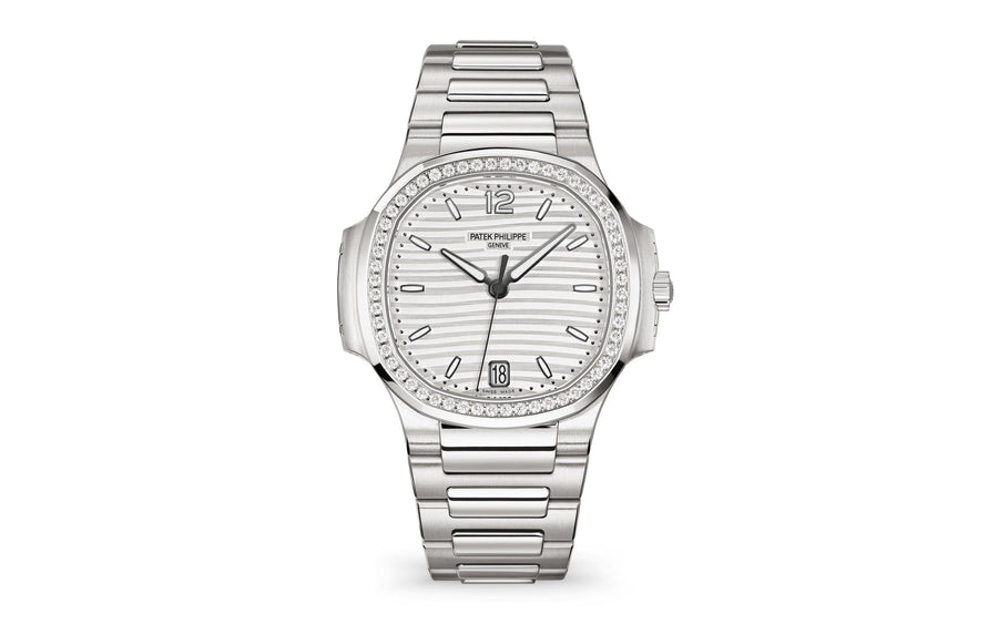 Nautilus Ladies Automatic Watch, Stainless Steel and Diamonds, 35,2mm, Ref# 7118/1200A-010