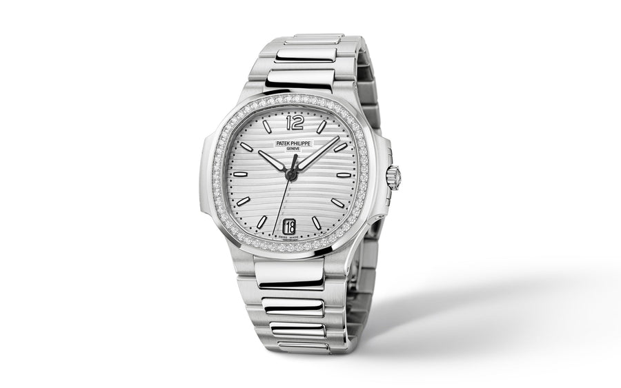 Nautilus Ladies Automatic Watch, Stainless Steel and Diamonds, 35,2mm, Ref# 7118/1200A-010