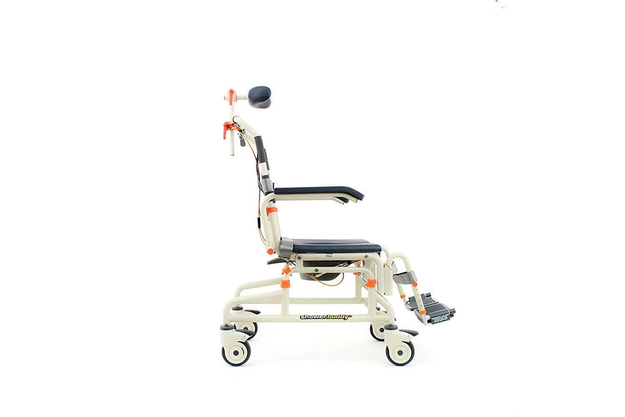ShowerBuddy Roll-in Shower Chair with Tilt and Removable Commode System