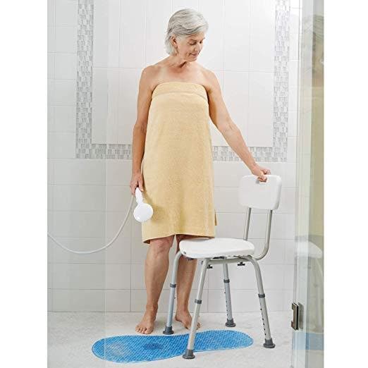 Carex Bath and Shower Seat with Back- Lightweight & Height Adjustable