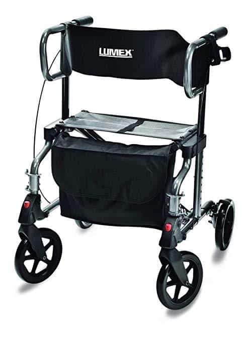 Lumex Lightweight Folding Hybrid LX Rollator & Transport Chair