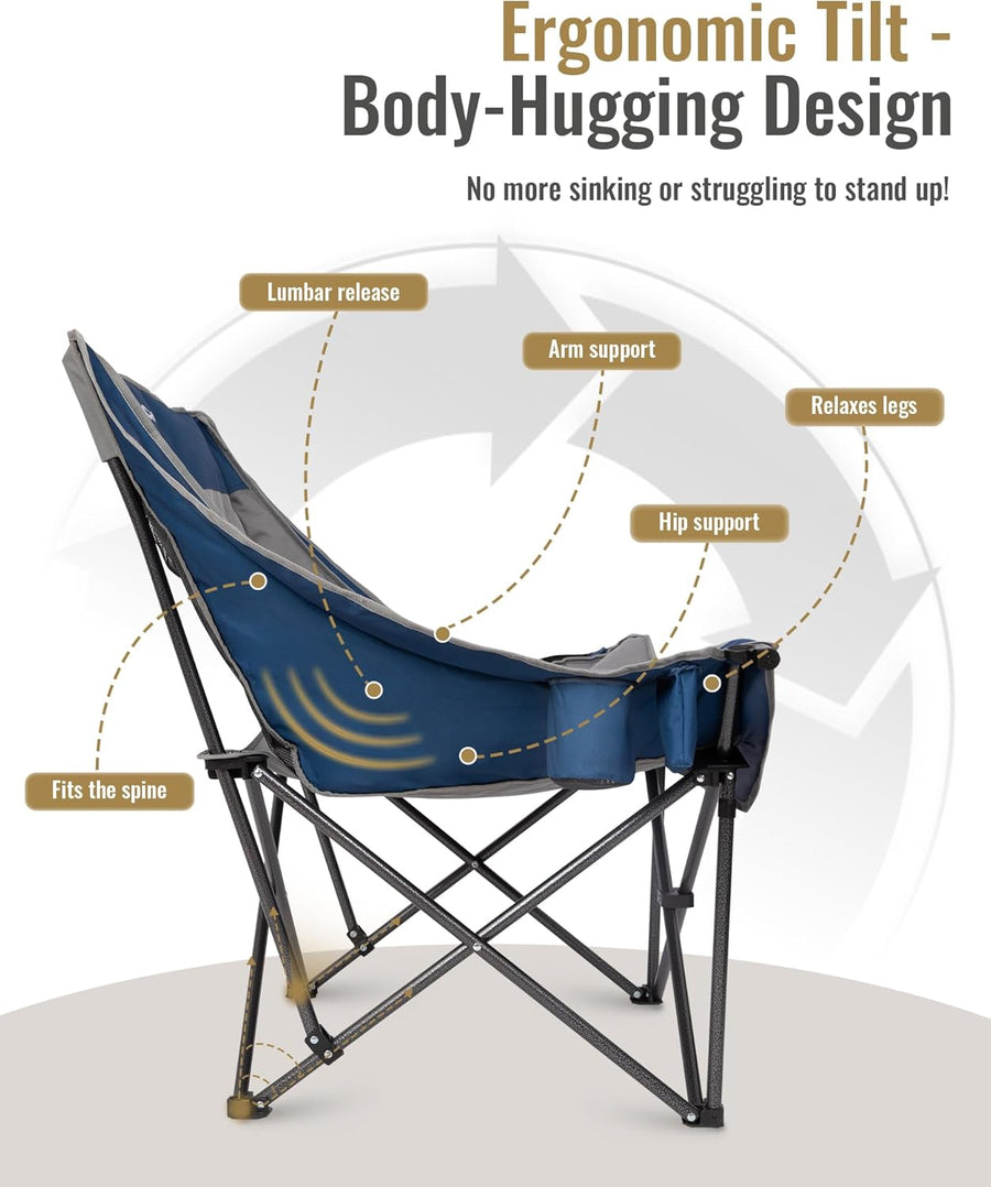 KingCamp CANNA C10 PLUS Oversized Camping Folding Chair