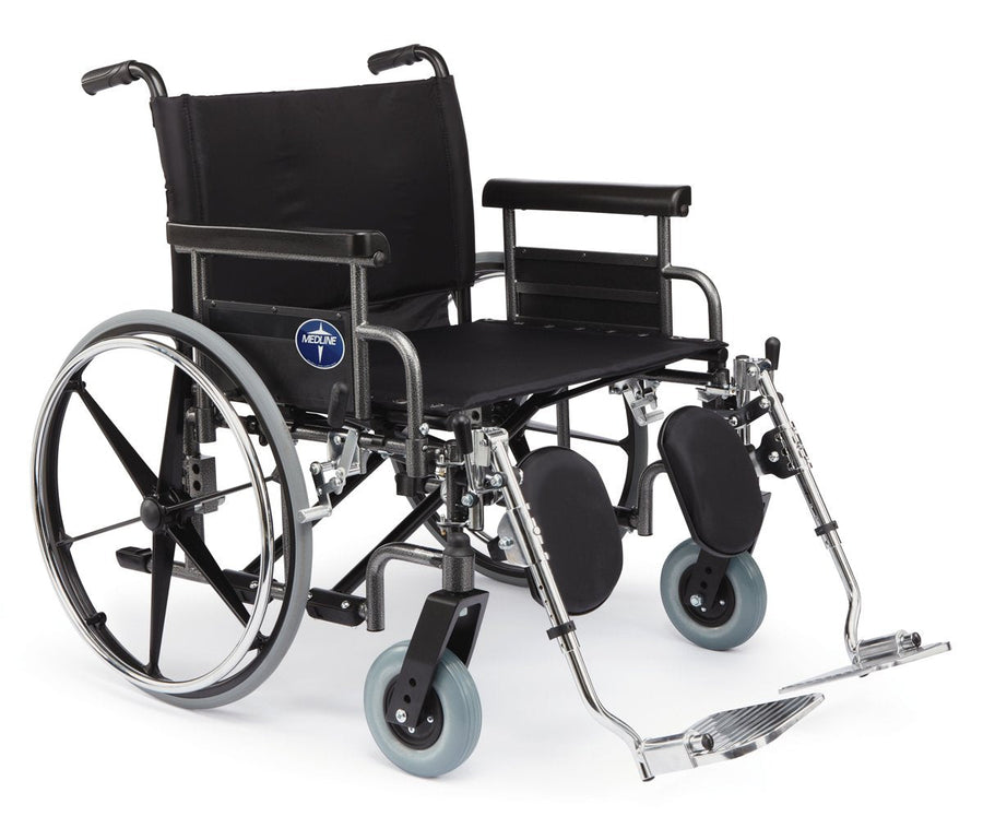 WIDE HEAVY DUTY STANDARD WHEELCHAIR