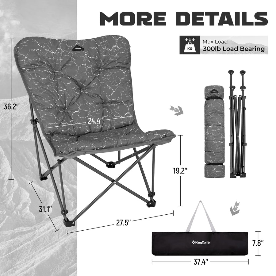 KingCamp LEMON C10 Oversized Padded Butterfly Chair