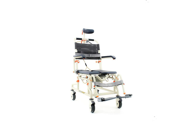 ShowerBuddy Roll-in Shower Chair with Tilt and Removable Commode System