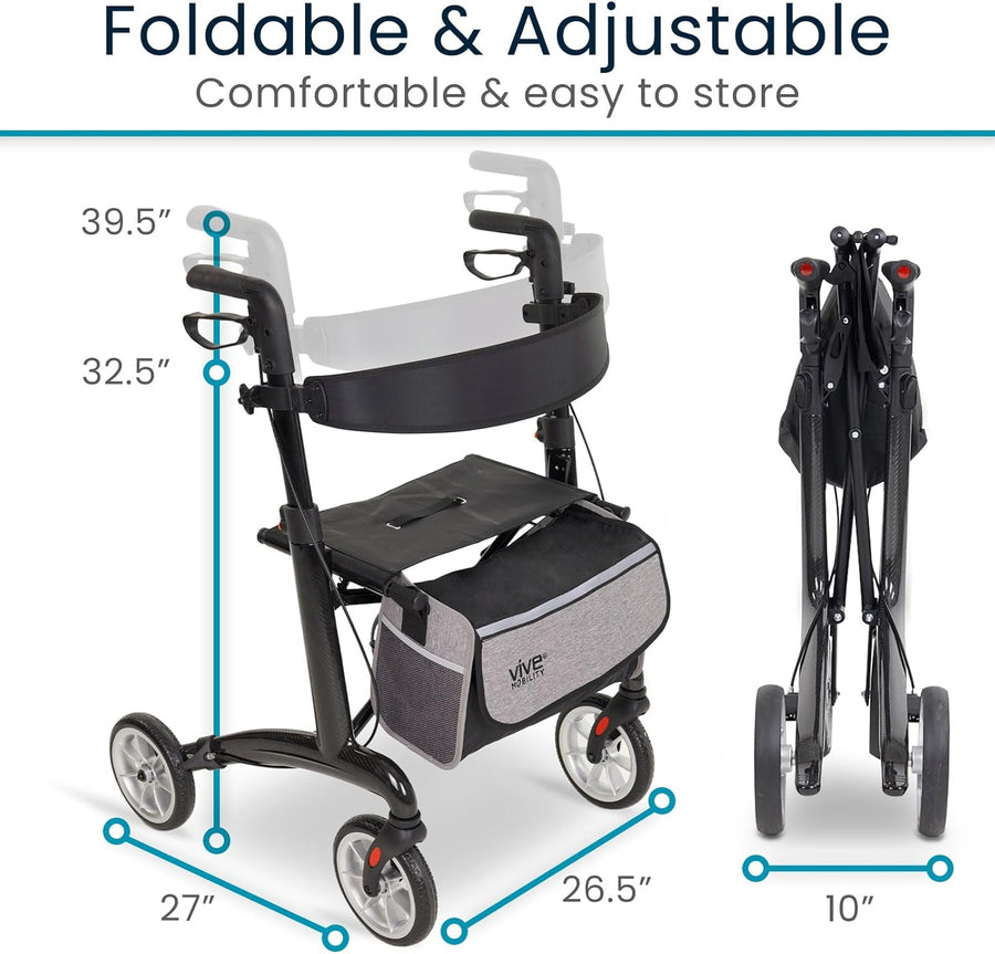 Bariatric Carbon Fiber Rollator