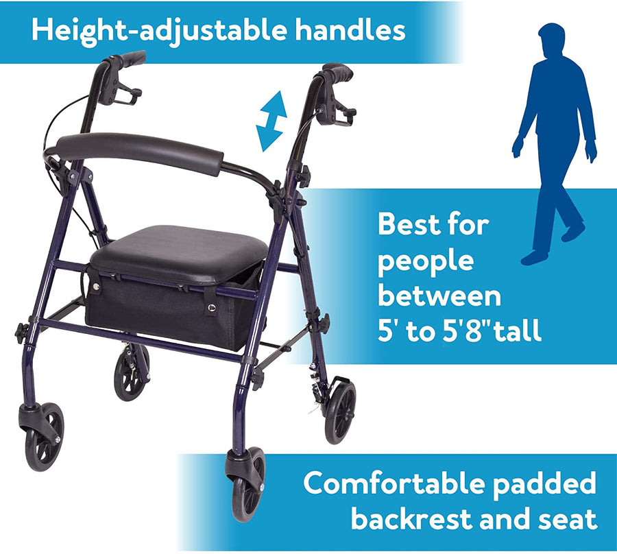 Carex Steel Rolling Walker