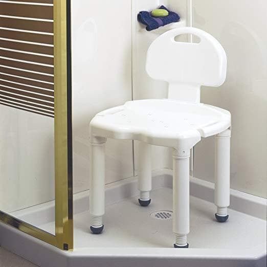 Carex Bariatric Bath Seat And Shower Chair With Back and Anti-Slip Feet