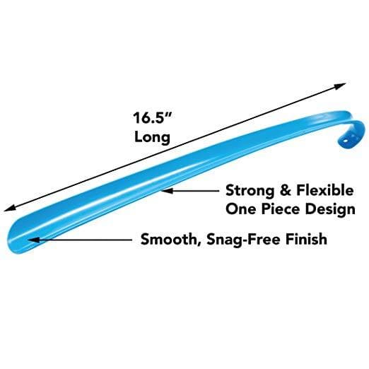 Carex Shoe Horn Long Handle – 16.5” - Smooth with Snag Free Finish