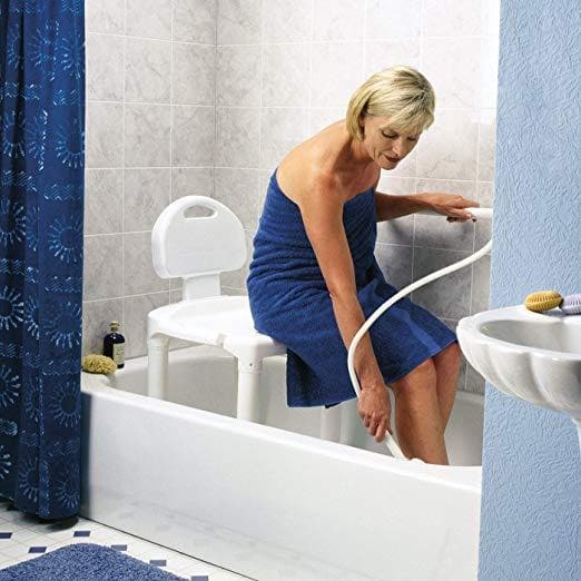 Carex Bariatric Bath Seat And Shower Chair With Back and Anti-Slip Feet