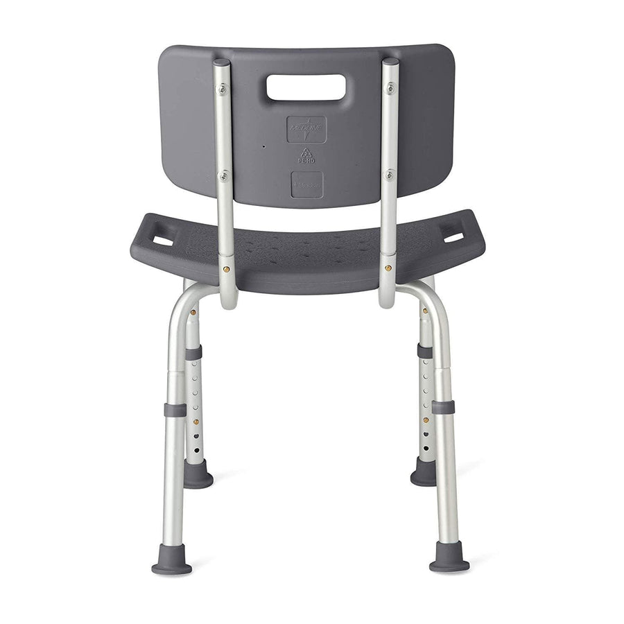 Medline Shower Chair Bath Bench With Back - Infused With Microban Antimicrobial Protection
