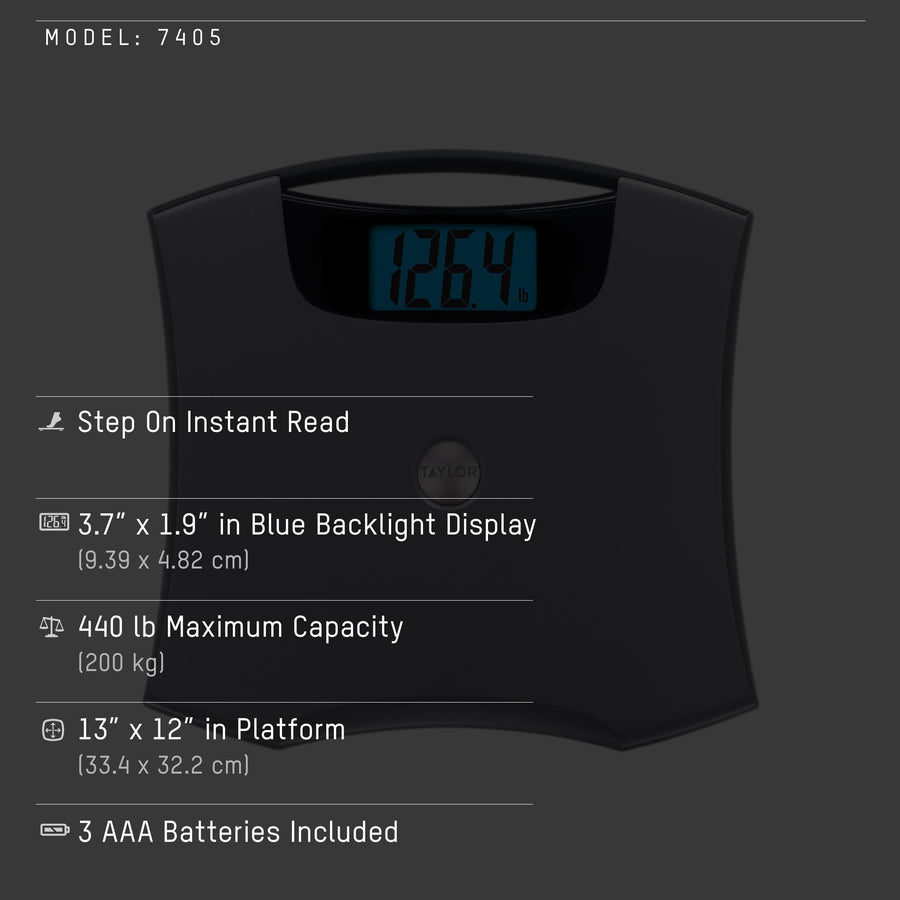 Digital Bathroom Scale with Extra Large Backlit Display