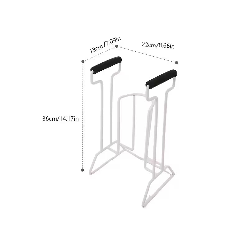 Metal Frame Sock Aid, Foam Grip Handles, 14" Tall