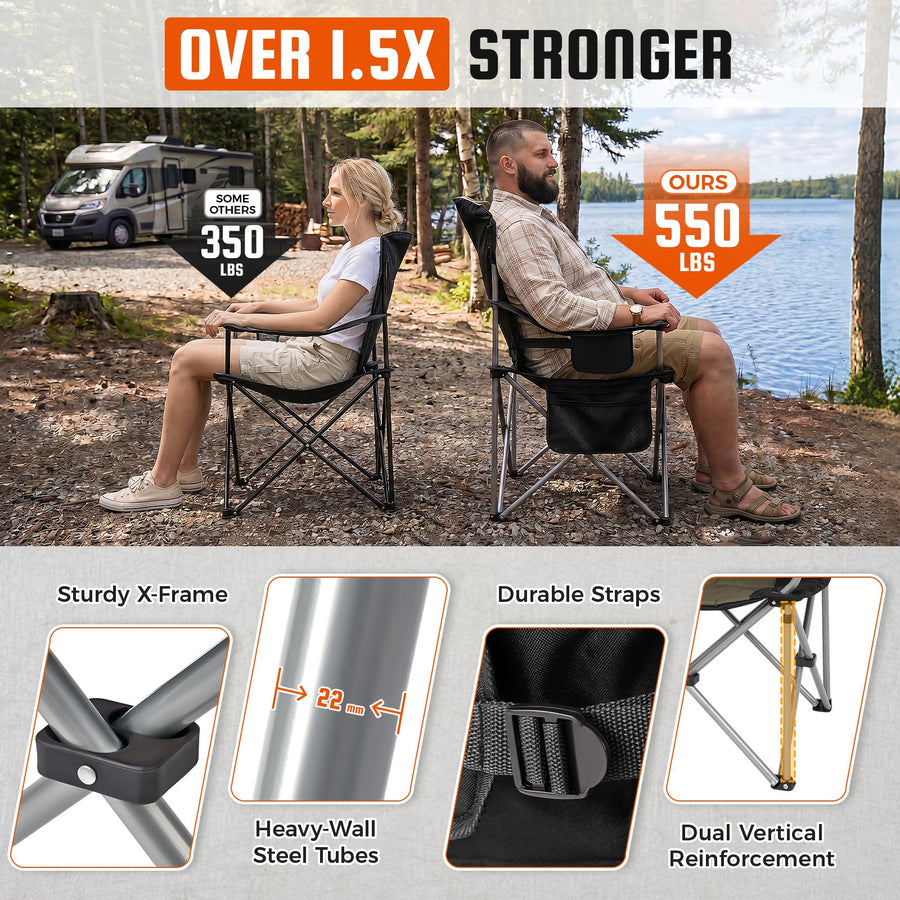 KingCamp Lumbar Support Oversized Camping Chair