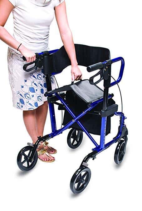 Lumex Lightweight Folding Hybrid LX Rollator & Transport Chair