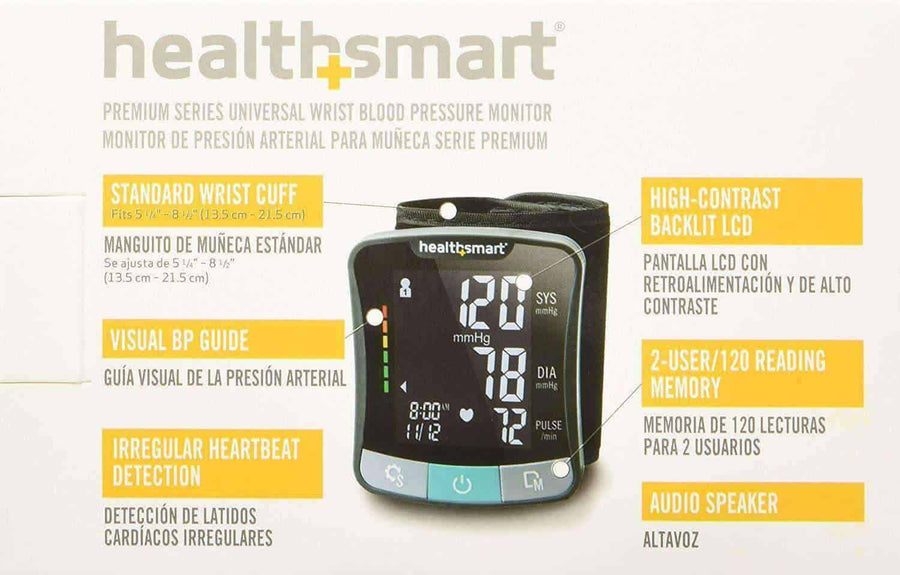 HealthSmart Premium Series Wrist Digital Blood Pressure Monitor